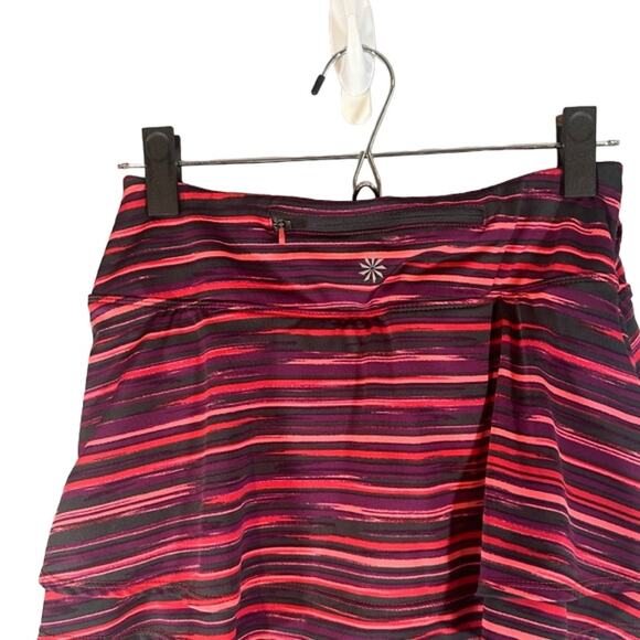 Athleta Painted Cuteness 2 in 1 Striped Skirted Capri Women Sz XS - Picture 9 of 12